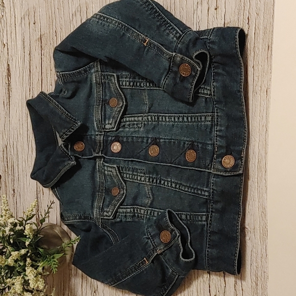 3/$25 BABY GAP Denim cute Jeans Jacket size 18-24 months - Picture 2 of 13